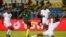 Le Cameroun et le Burkina Faso s’affrontent lors du premier match du groupe A à la phase finale de la CAN 2017 au stade de Franceville, Gabon 14 janvier 2017.