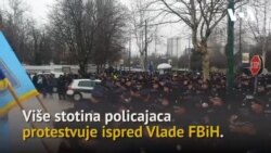 Policija protestvovala pred Vladom FBiH, sutra novi protesti