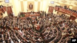 نمایی از پارلمان مصر، ۲۳ ژانویه ۲۰۱۲ 