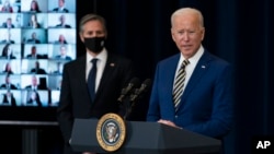 拜登总统2月4日在国务院发表演说阐述其外交政策 （美联社）