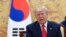 President Donald Trump speaks during a bilateral meeting with South Korean President Moon Jae-in at the Blue House in Seoul, Sunday, June 30, 2019.