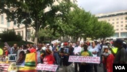 ዋሽንግተን ዲሲና አካባቢው የሚኖሩ ኢትዮጵያውያን የተቃውሞ ሰልፍ አካሄዱ