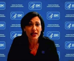 FILE - In this image from video, CDC Director Dr. Rochelle Walensky speaks during a briefing on the Biden administration's response to the COVID-19 pandemic, Jan. 27, 2021, in Washington.