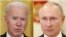 Combo photograph, Joseph Biden US president and Vladimir Putin, president of Russia