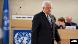 Le président palestinien Mahmud Abbas le 27 février 2017 à Genève.