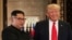 Rais Donald Trump na Kiongozi wa Korea Kaskazini Kim Jong Un walipokutana Singapore, Juni 12, 2018. 