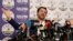 The League's Matteo Salvini gives a press conference on the preliminary election results, in Milan, March 5, 2018. 