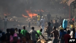 Barricades placed by demonstrators are seen on the streets of Petion Ville, in the Haitian capital, Port-au-Prince, July 6, 2018, to protest against the increase in fuel prices. The Haitian government announced a significant increase in fuel prices Friday.