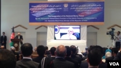  نریندرا مودی صدراعظم هند از طریق ویدیو کنفرانس همراه با رئیس جمهور غنی امروز قصر ستوری وزارت خارجۀ افغانستان را افتتاح کردند.