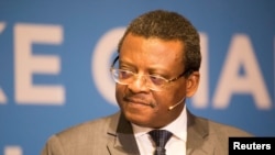 FILE - Joseph Dion Ngute, then-Cameroon Minister Delegate to the Minister of External Relations in charge of cooperation with the Commonwealth, speaks in Oslo, Norway, February 24, 2017. (NTB Scanpix/Haakon Mosvold Larsen/via Reuters)