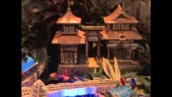 美国植物园主办节日展览吸引游客