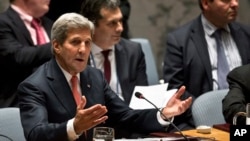 Le secrétaire d'Etat américain John Kerry, aux Nations Unies (AP)