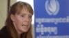 FILE-UN Special Rapporteur on the Situation of Human Rights in Cambodia Rhona Smith speaks during a press conference at her main office in Phnom Penh, Cambodia, Wednesday, Oct. 19, 2016. 