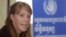 FILE-UN Special Rapporteur on the Situation of Human Rights in Cambodia Rhona Smith speaks during a press conference at her main office in Phnom Penh, Cambodia, Wednesday, Oct. 19, 2016. 
