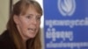 UN Special Rapporteur on the Situation of Human Rights in Cambodia Rhona Smith speaks during a press conference at her main office in Phnom Penh, Cambodia, Wednesday, Oct. 19, 2016. 