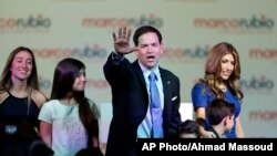 Le sénateur Marco Rubio annonçant sa candidature à la présidentielle de 2016 
