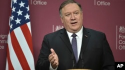 وزیر خارجه آمریکا در نشست خبری با همتای بریتانیایی خود