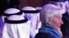 The head of the International Monetary Fund, Christine Lagarde, right, attends an international conference on Islamic finance, in Kuwait City, Nov. 11, 2015.