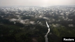Vue aérienne de la forêt de Garamba dans la région de Haute Uele du nord-est du Congo (Archives 21 février 2009)