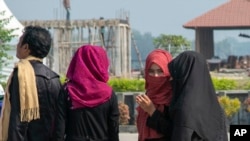 在孟加拉国的罗兴亚难民。