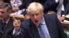 Le Premier ministre britannique Boris Johnson s'exprimant lors de sa première séance de questions à la Chambre des communes à Londres le 4 septembre 2019.