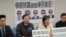 国民党立法院党团召开记者会反对反渗透法(美国之音张永泰拍摄)