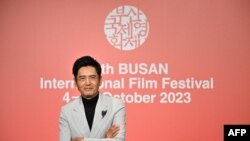 香港演员周润发2023年10月5日出席韩国釜山电影节（法新社）