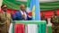 Burundi's President Pierre Nkurunziza is sworn in for a third term at a ceremony in the parliament in Bujumbura, Aug. 20, 2015. 