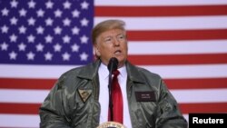 Rais wa Marekani Donald Trump akiwa Iraq 