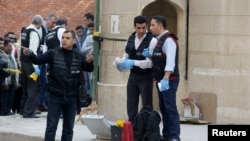La police dans une rue du Caire, Égypte, 29 décembre 2017.