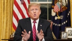 President Donald Trump delivers a televised address to the nation from his desk in the Oval Office about immigration and the southern U.S. border on the 18th day of a partial government shutdown at the White House in Washington, Jan. 8, 2019.