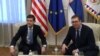 Pomoćnik američkog državnog sekretara za Evropu i Evroaziju Ves Mičel i predsednik Srbije Aleksandar Vučić, tokom sastanka u Beogradu, 14. marta 2018,