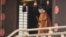 Kaisar Jepang Akihito pada upacara turun tahta di Tokyo, Jepang, Selasa (30/4). 