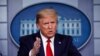 US President Donald Trump during the daily briefing on COVID-19 in the Brady Briefing Room of the White House on April 22, 2020, in Washington, DC. 