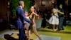 President Barack Obama and first lady Michelle Obama do the tango with dancers during a state dinner at the Centro Cultural Kirchner, March 23, 2016, in Buenos Aires, Argentina.