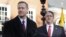 Maryland Governor Martin O'Malley (L) speaks in support of a same-sex marriage bill in front of legislator Senator Richard Madaleno, an openly gay member of the state Senate, during a news conference in Annapolis, Maryland, January 24, 2012.
