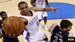 Le joueur de basketball américain Russell Westbrook.