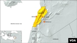 Lokasi serangan udara Israel di dekat desa Janta, Suriah Timur, Senin (24/2).