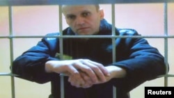 俄罗斯最著名的反对派人物阿列克谢·纳瓦尔尼（Alexei Navalny）在莫斯科法庭上。（资料照）