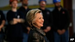 미국 대선에 출마한 민주당의 힐러리 클린턴 전 국무장관. (자료사진)