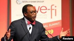 ፎቶ ፋይል፦ የአፍሪካ ልማት ባንክ ፕሬዝደንት አኪኑሚ አዴሲና