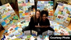 የህፃናት መፅሀፍትን በኢትዮጵያ በነፃ የሚሰራጩት ኤልኖር አንጀሊተስ እና ልጇ ሌይላ አንጀሊተስ