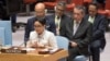 Menlu RI, Retno Marsudi memberikan pidato pada Debat Terbuka Dewan Keamanan PBB di New York hari Kamis (17/5). (Courtesy: PTRI New York)