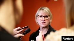 瑞典外长瓦尔斯特伦（2018年3月16 路透社）