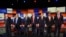 Republican presidential candidates take the stage before their debate at the North Charleston Coliseum in North Charleston, S.C., Jan. 14, 2016.