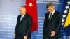 BOSNIA-HERZEGOVINA -- Turkish Prime Minister Binali Yildirim (L) and his Bosnian counterpart Denis Zvizdic meet in Sarajevo, March 29, 2018