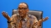 Rwanda's President Paul Kagame addresses a press conference at the Kigali Convention Center, in Kigali, 9 sanza ya libwa 2025. 