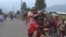 Displaced families flee renewed fighting between the Congolese Revolutionary Army (CRA) and Congolese army in Mugunga, near Goma, November 22, 2012. 
