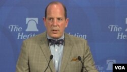 크리스토퍼 포드 미 국무부 국제안보·비확산 담당 차관보가 워싱턴 헤리티지 재단에서 열린 안보 토론회에 참석했다.