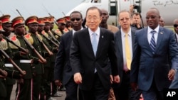 Le secrétaire général des Nations unies, Ban Ki-moon, au Burundi, le 22 février 2016.